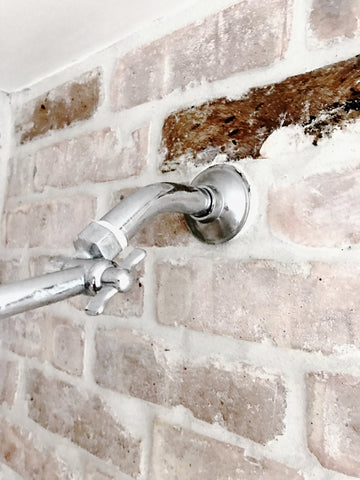 Chicago brick + shower